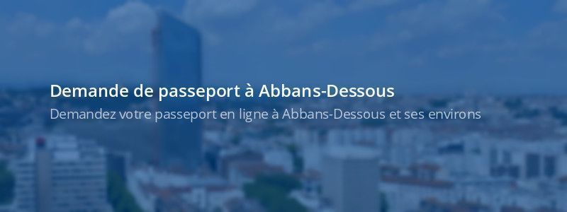 Service passeport Abbans-Dessous