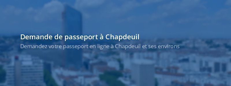 Service passeport Chapdeuil