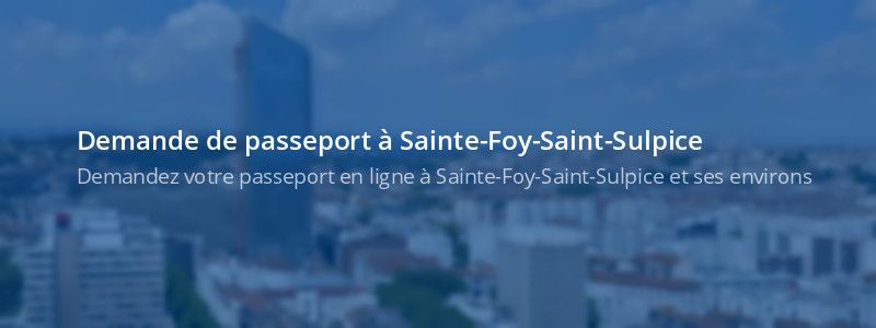 Service passeport Sainte-Foy-Saint-Sulpice
